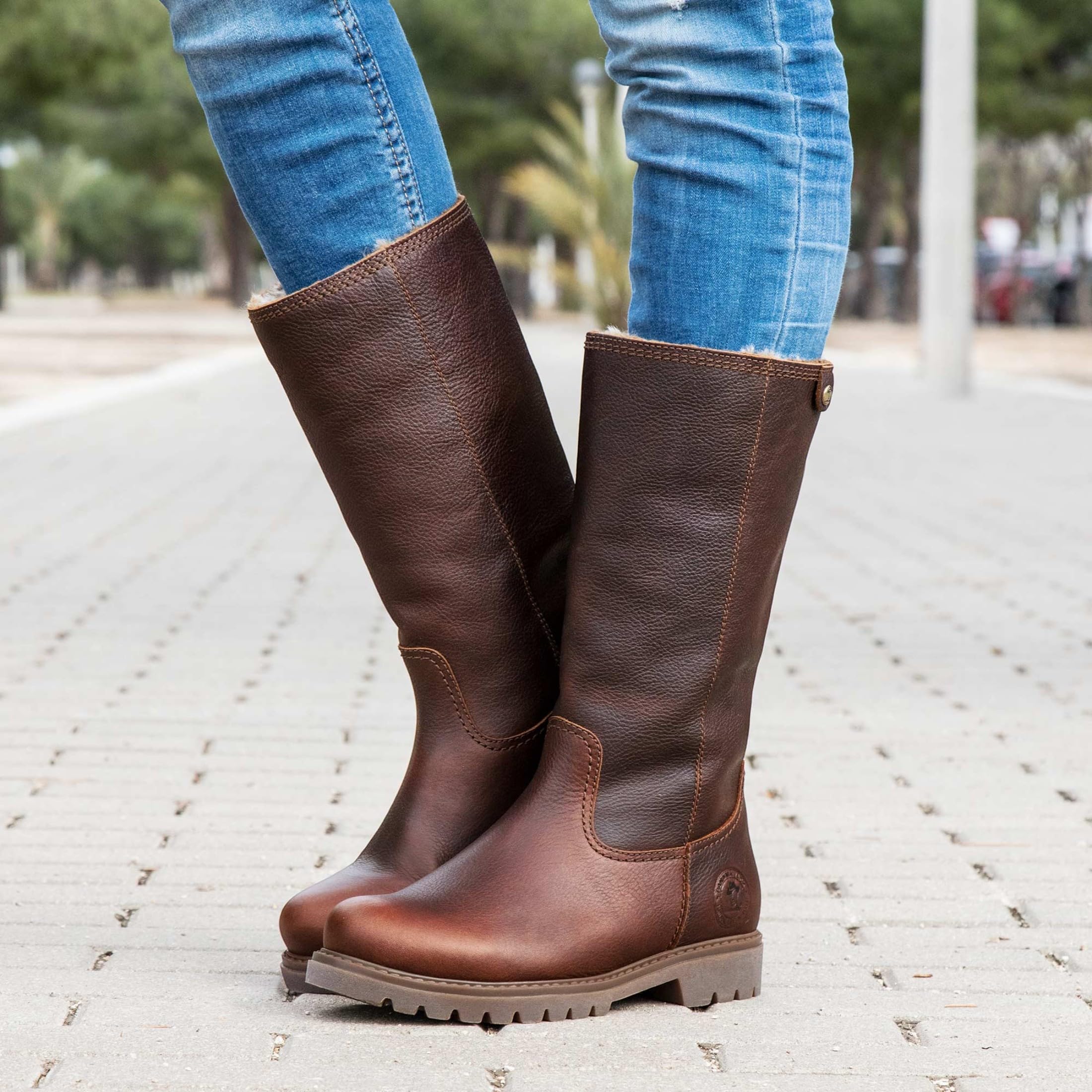 Panama Jack Botas Altas de Cuero Bambina B60 para Mujer