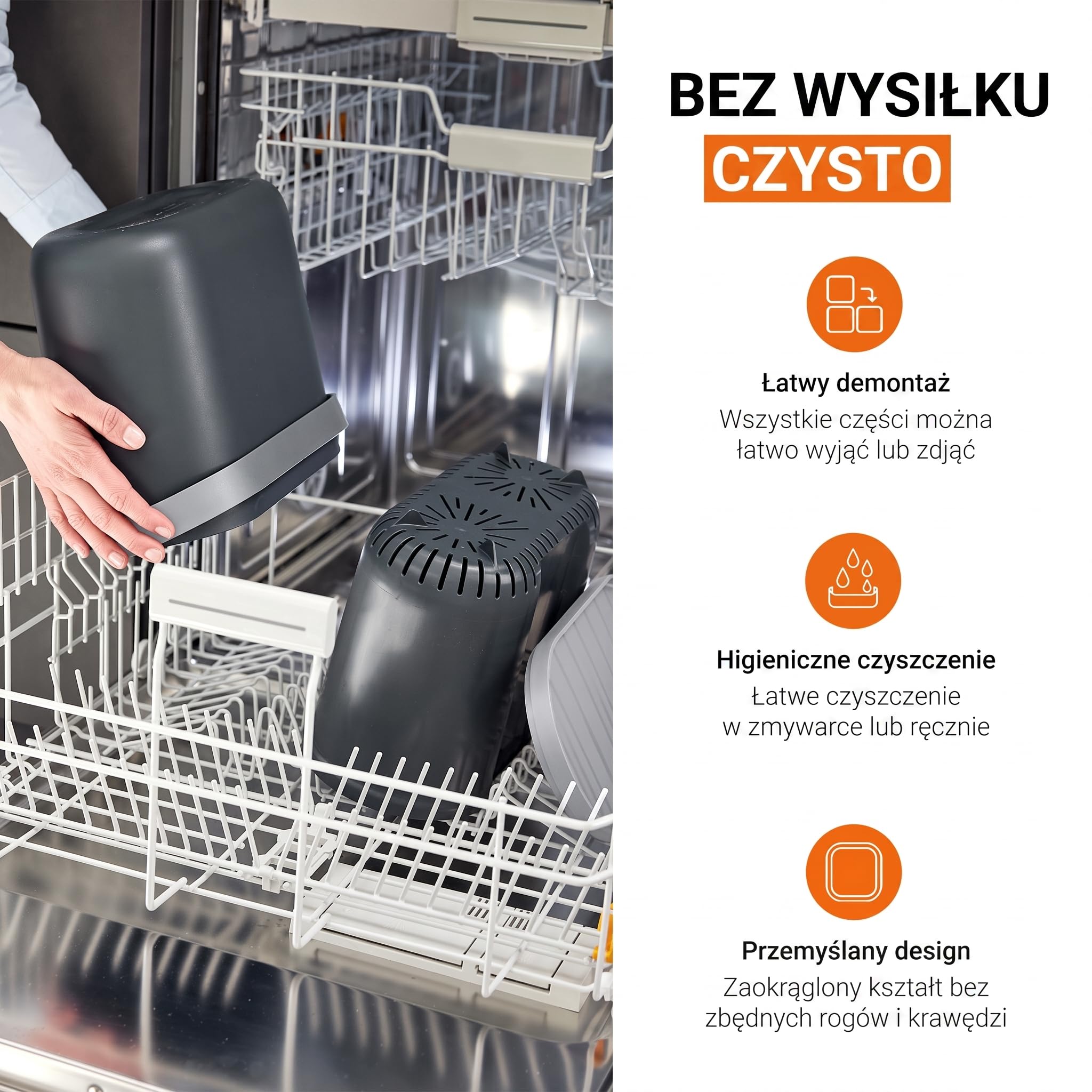 GARANTIA NOVA pojemnik na bioodpady 8 litrów, graphite grey/steingrau