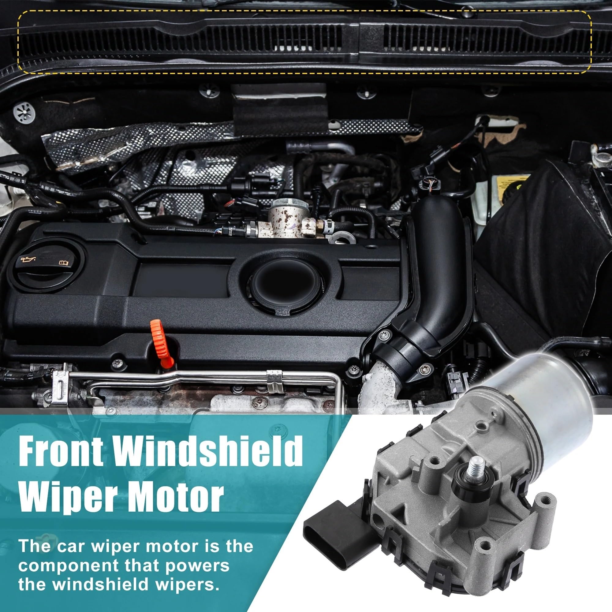 Silnik wycieraczek do VW Jetta 2011-2015, numer części 6R1955119A lub 5C6-955-113A.
