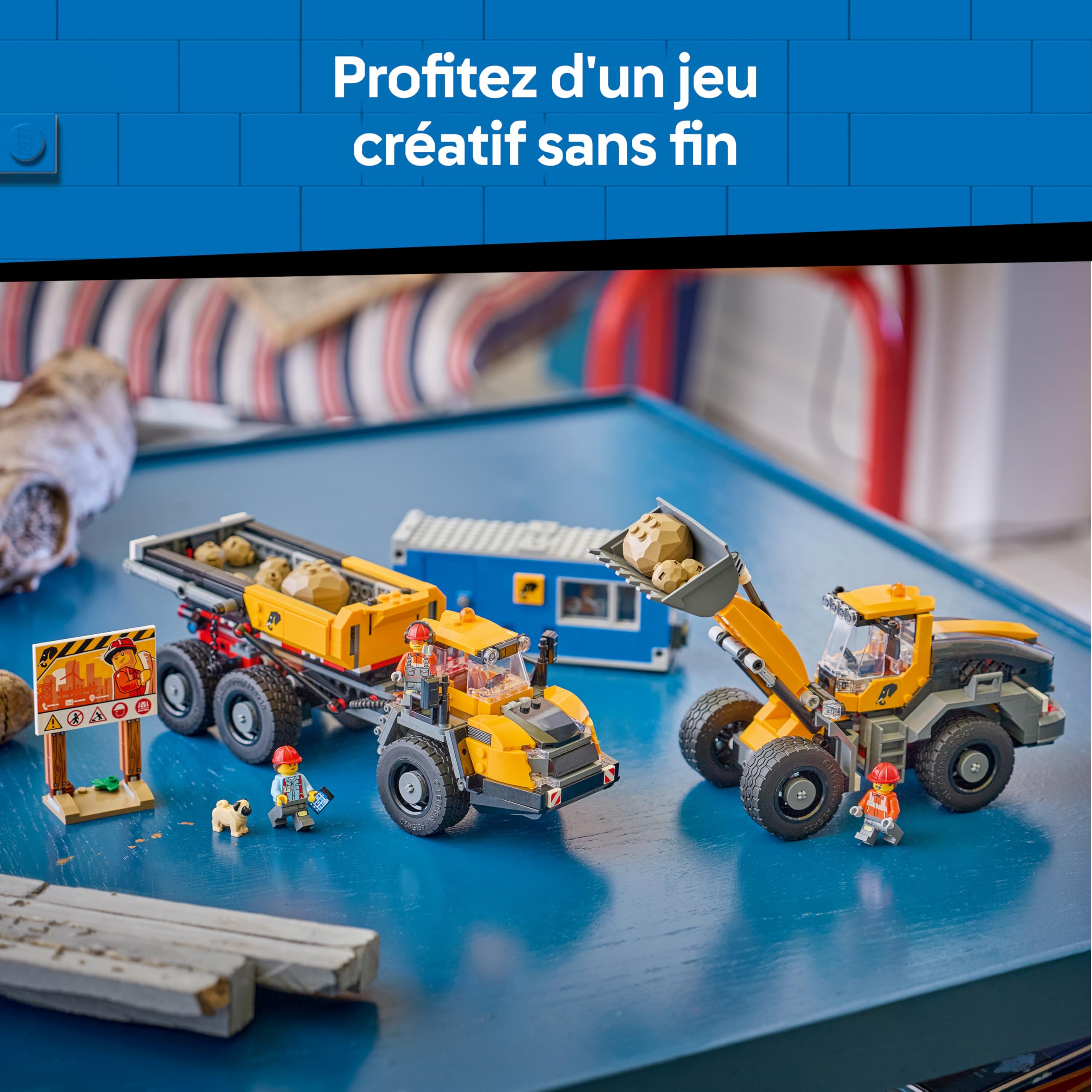LEGO City Le Camion-Benne et la Chargeuse Frontale - Camions Jouets - Véhicules de Chantier Fonctionnels avec 3 Minifigurines - Cadeau d'anniversaire sur Le Thème des STEM pour Garçon dès 8 Ans 60494