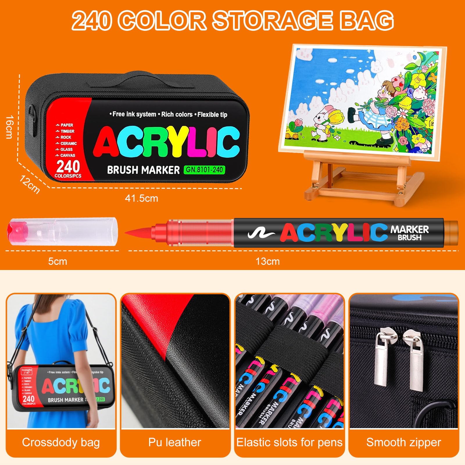 Amazon | 240色 ソフトブラシチップ アクリルマーカーセット ペイント