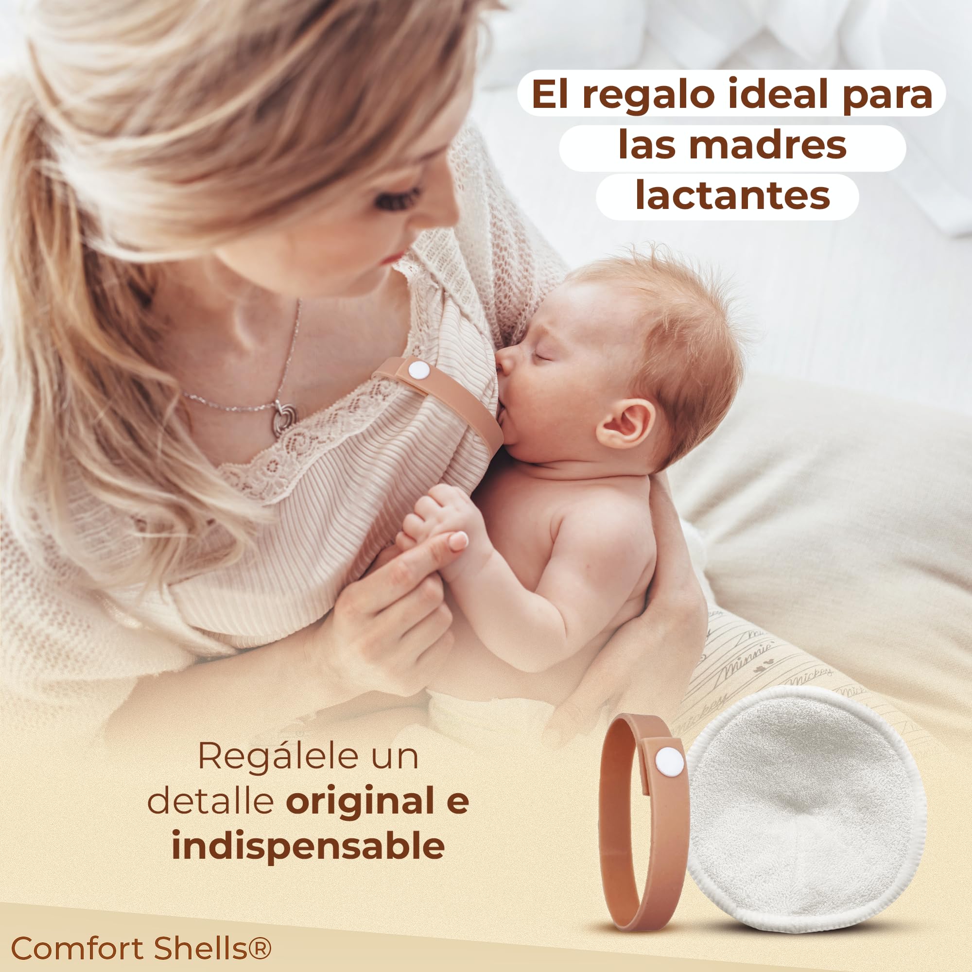 Juego de 14 Discos de Lactancia Reutilizable de Fibra de Bambú + Bolsa de Lavado + Pulsera de Sujeción | Protegen y Absorben Las Pérdidas de Leche | Antibacterianos e Hipoalergénicos