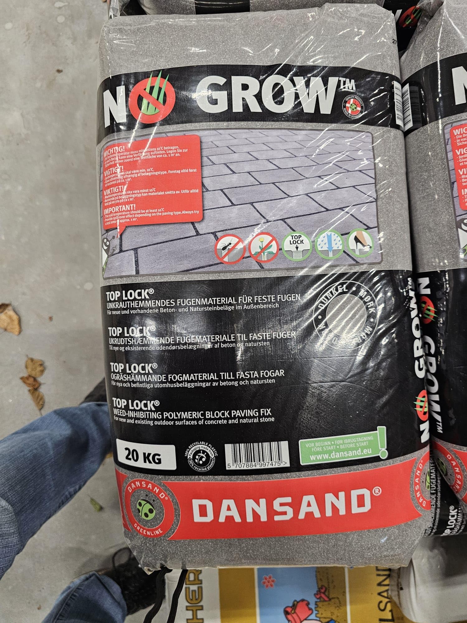 Pflasterfugenmörtel "Ohne Unkraut" Dansand 2-15mm 20 kg anthrazit