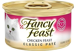 Purina Fancy Feast Classic Grain Free Chicken Feast Pate Wet Cat Food...