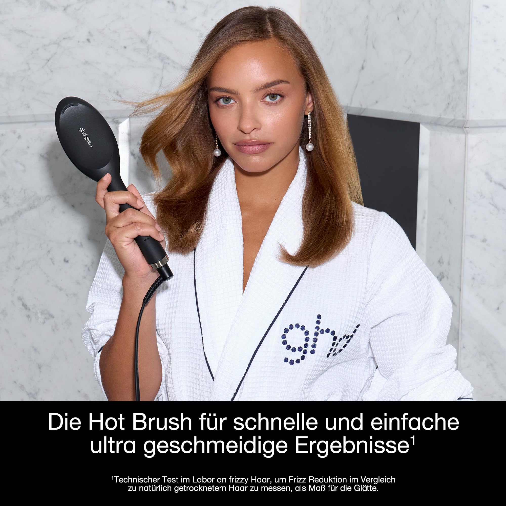 ghd glide+ Hot Brush: Elektrische Haarglätter Bürste, Sleek & Anti Frizz | Hot Brush mit neuer ghd-Technologie, schnell & einfach smoothe Looks, in nur einem Stylingzug, ohne extreme Hitzeschäden