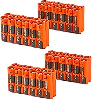 Vista 10 de Soporte para 12 baterías Storacell, AA Powerpax, color amarillo. Amarillo