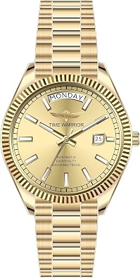 DA Royalty Gold Watch 18K Gold Plated, Sapphire Glass, Miyota 8215 Automatic Movement, Luxury Mens Gold Watches