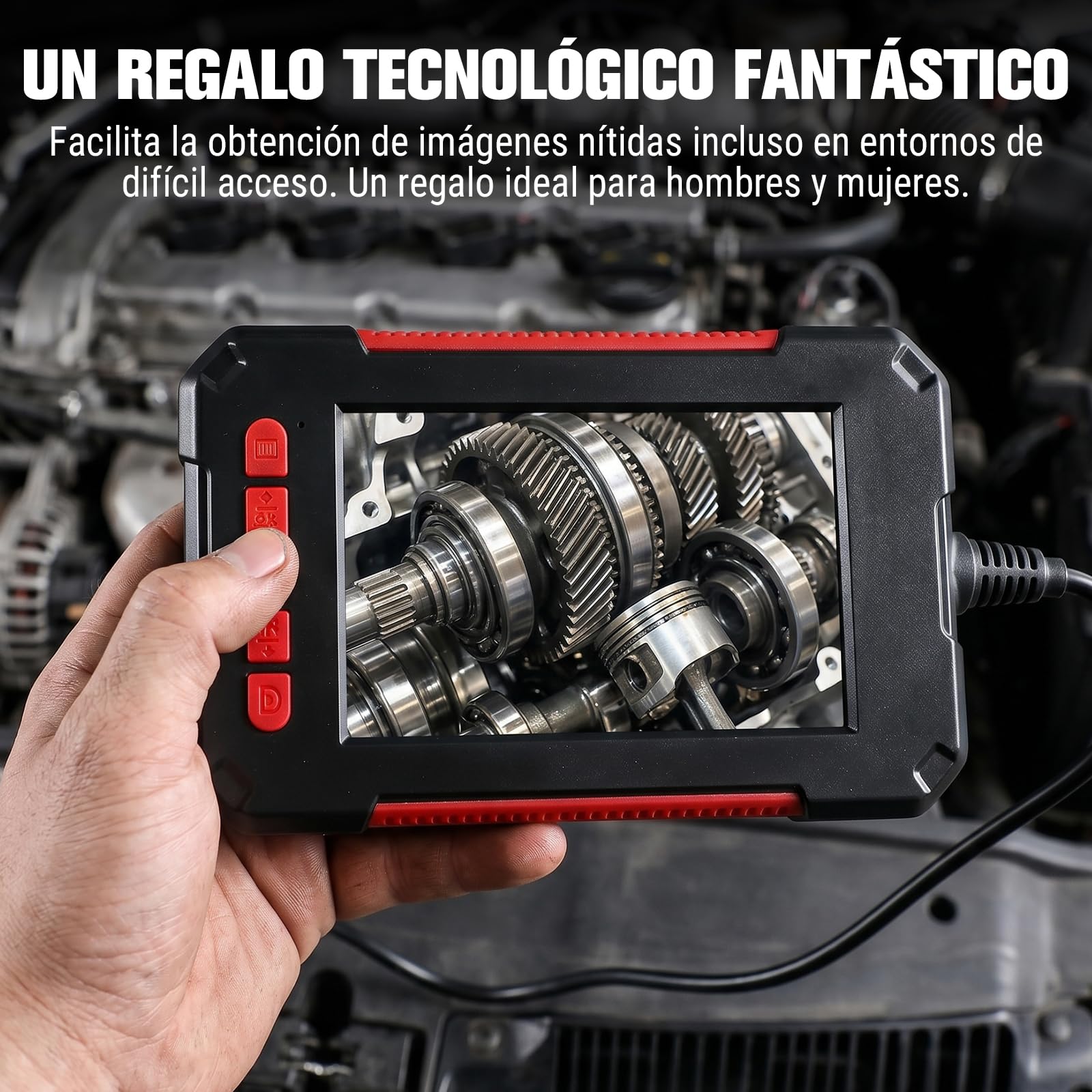 endoscopio camara de inspeccion, camara inspeccion tuberias 3,9 mm avec lumière, 1920p Boroscopio inspección Serpiente avec 6 led, étanche endoscope avec câble, pour mécanique auto tuyauterie(2m)
