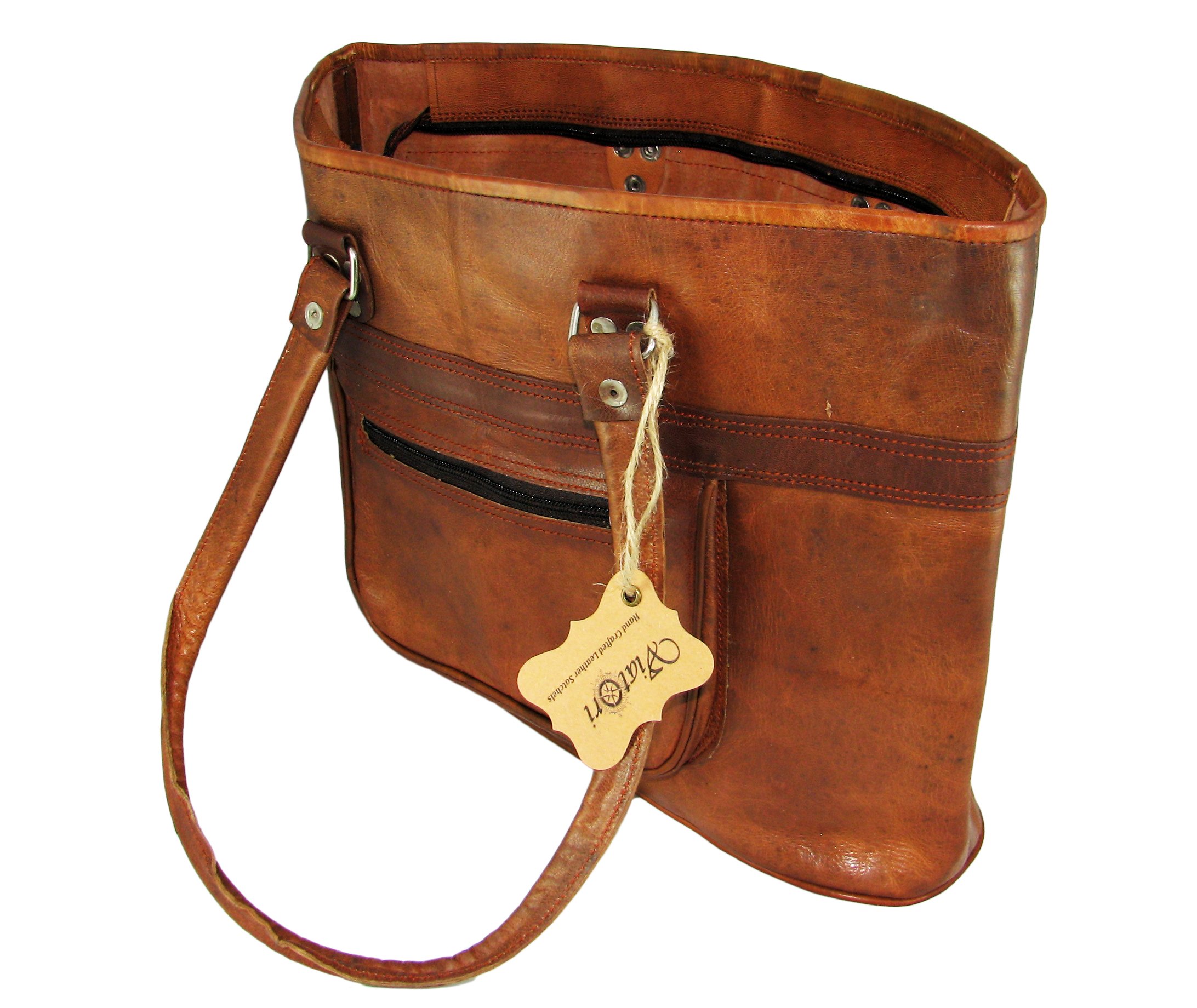 Natural Leather Shoulder Bag For Women 15x12x4 Di Moda Design