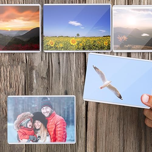 Miniatura 5 de Henoyso 50 protectores de tarjetas de béisbol de 4 x 6 pulgadas, soportes para tarjetas de fotos transparentes, fundas rígidas de PVC duro para