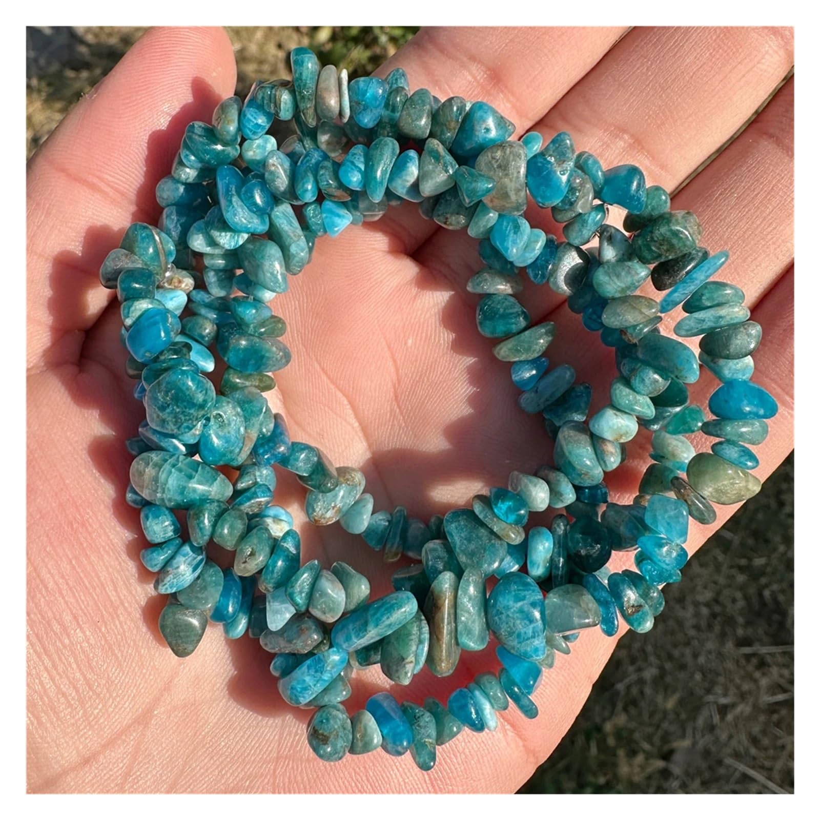Perles d'améthystes et quartz rose en gravier irrégulier de 80cm - 7