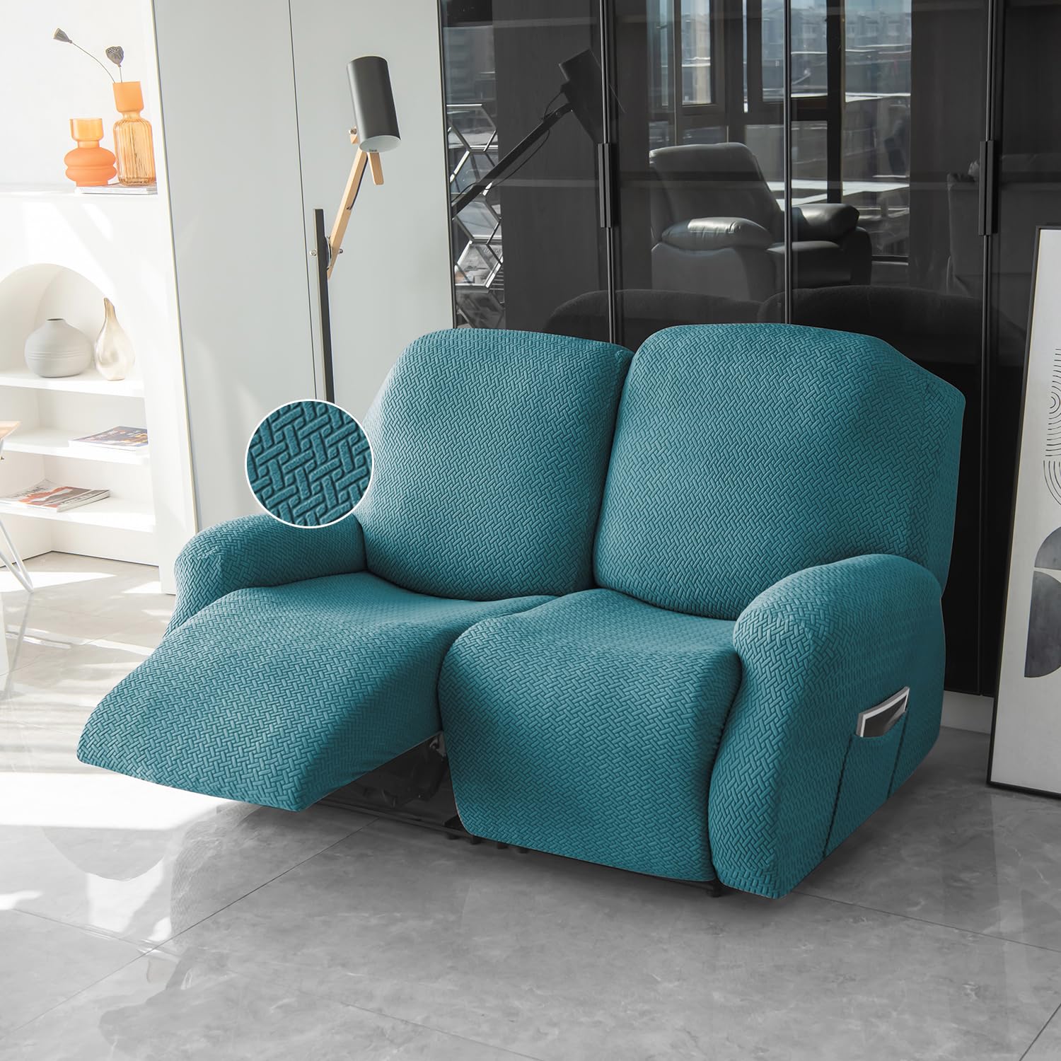 HOKIPO Recliner Cover - 3 Seater Grey -9