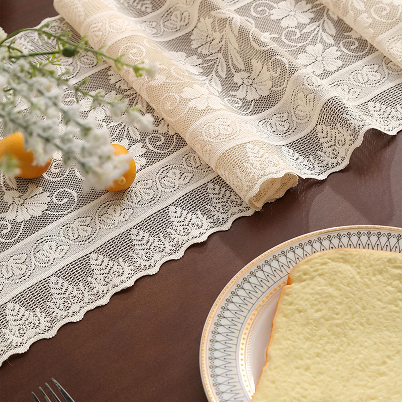 Amazon｜レーステーブルクロスヴィンテージ複雑な刺繍テーブルクロス