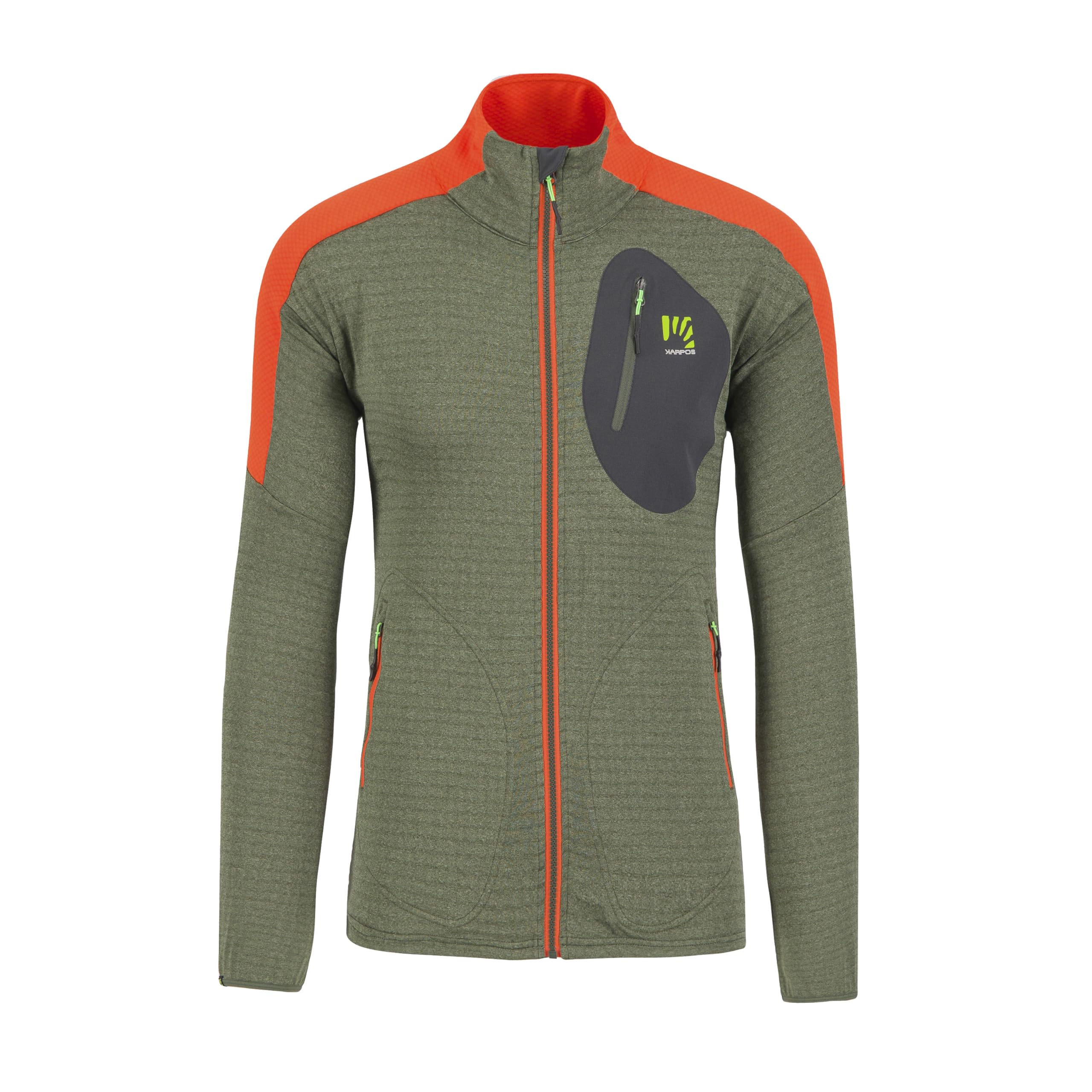 KARPOS 2501043-024 PUEZ FLEECE Sweatshirt Men's THYME/SPICY ORNAGE Size L