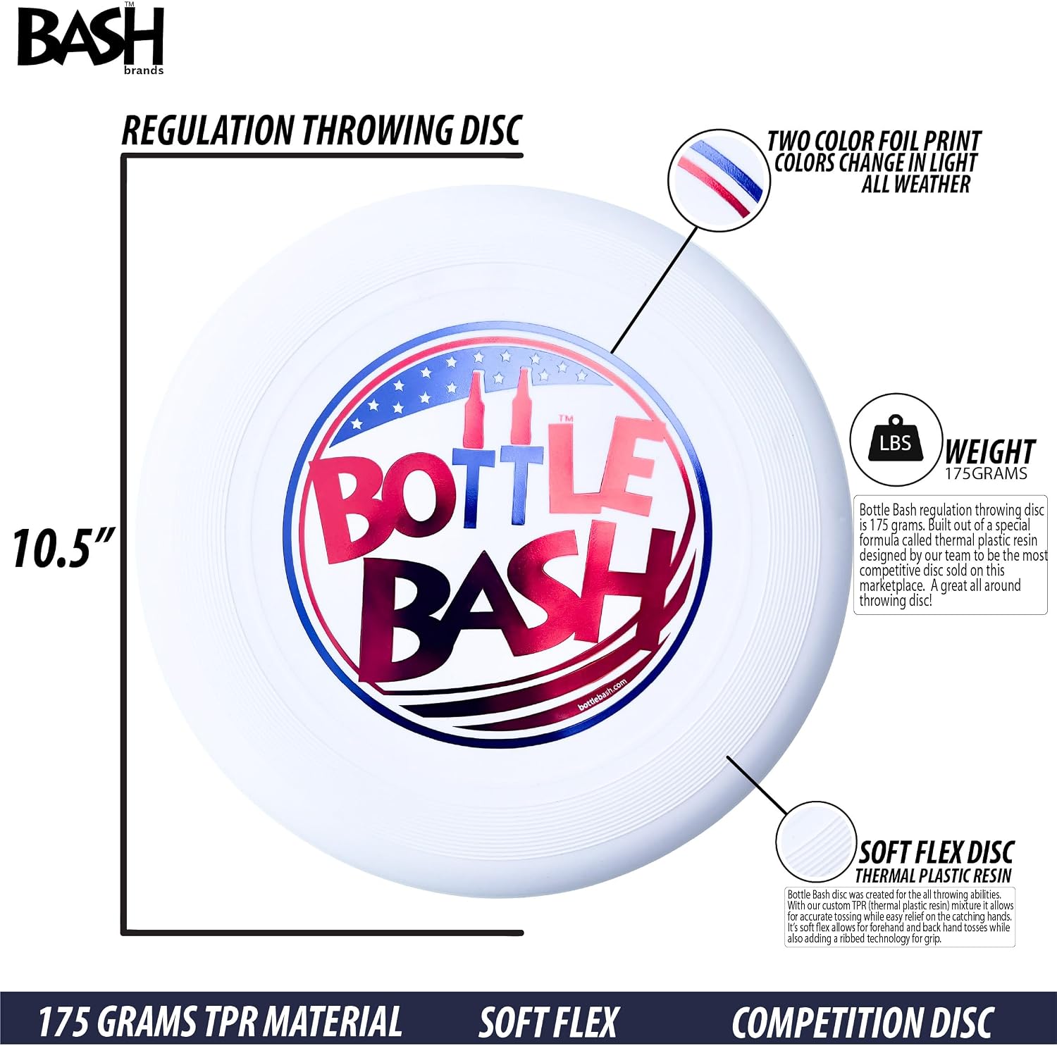 Bottle Bash Soft Toss - Soft Catch for Indoor or Outdoor Flying Disc Games