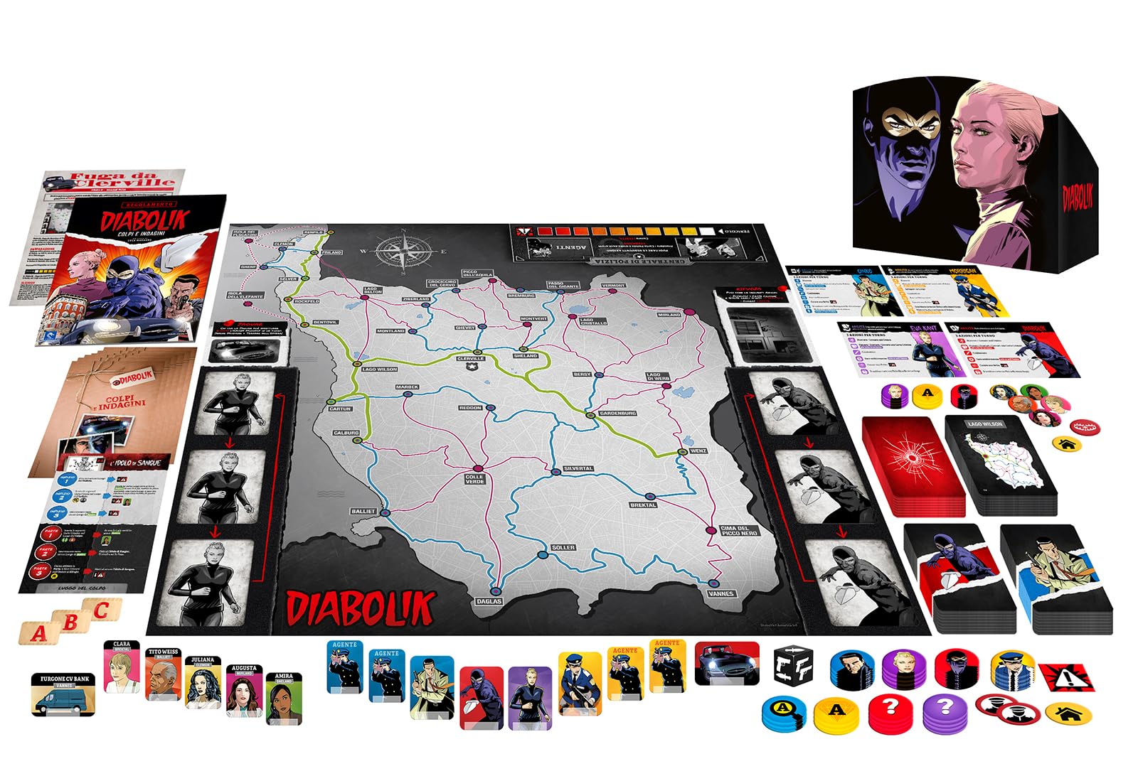 Pendragon - Diabolik - Edizione italiana - Gioco da tavolo - Età 13+ - 2-4 Giocatori