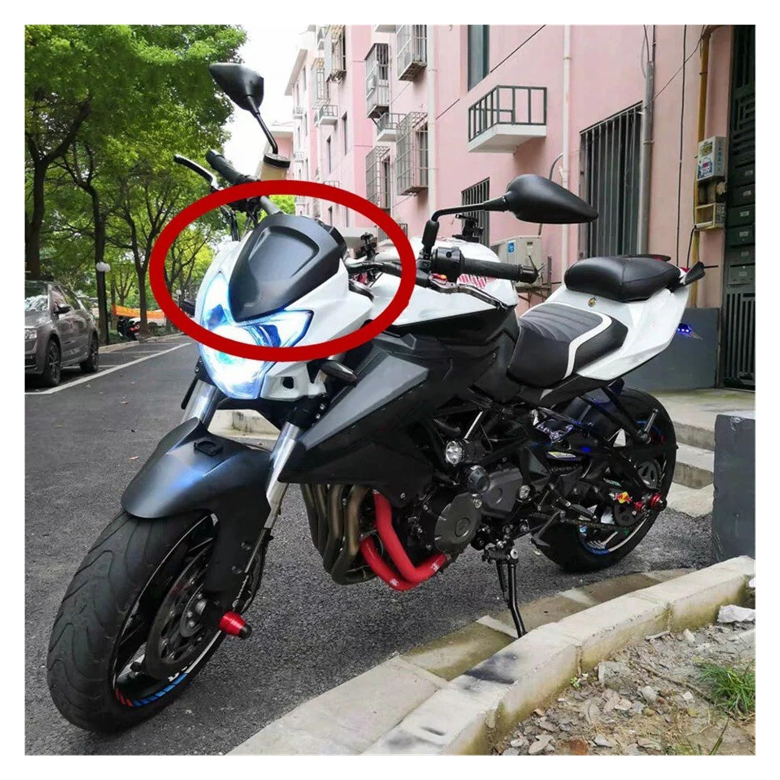 Spoiler De Bulle Moto pour Benelli pour Keeway RK6 STELS600 pour TNT600 BN600 BJ600 GS Moto Pare-Brise Déflecteur De Vent Pare-Soleil Déflecteur