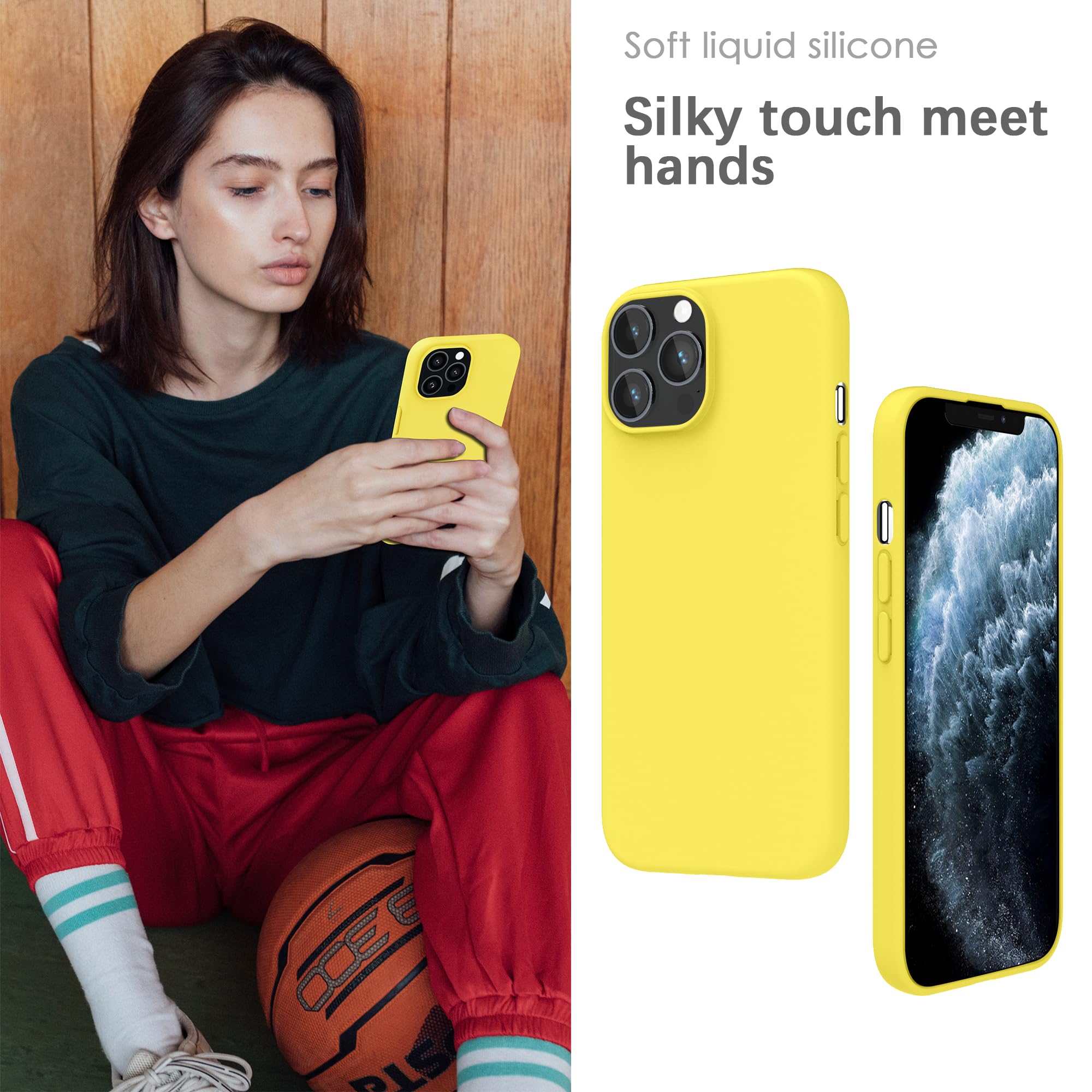 YATWIN Silicone Case for iPhone 11 Pro, Soft-Touch, Shockproof, DustProof - Image 4