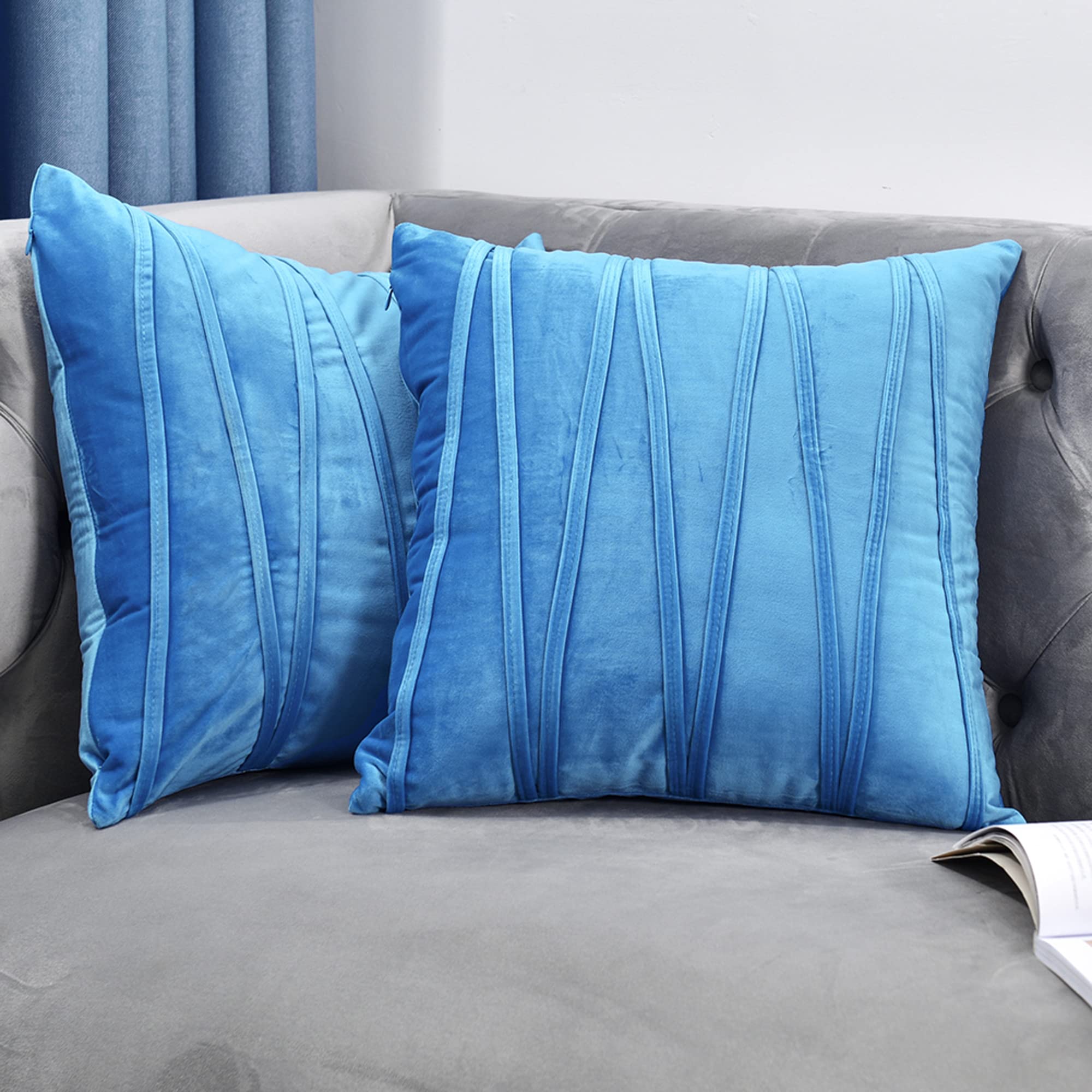 Amazon.com: NianEr Decorative Plush Velvet Throw Pillow Covers Sofa ...