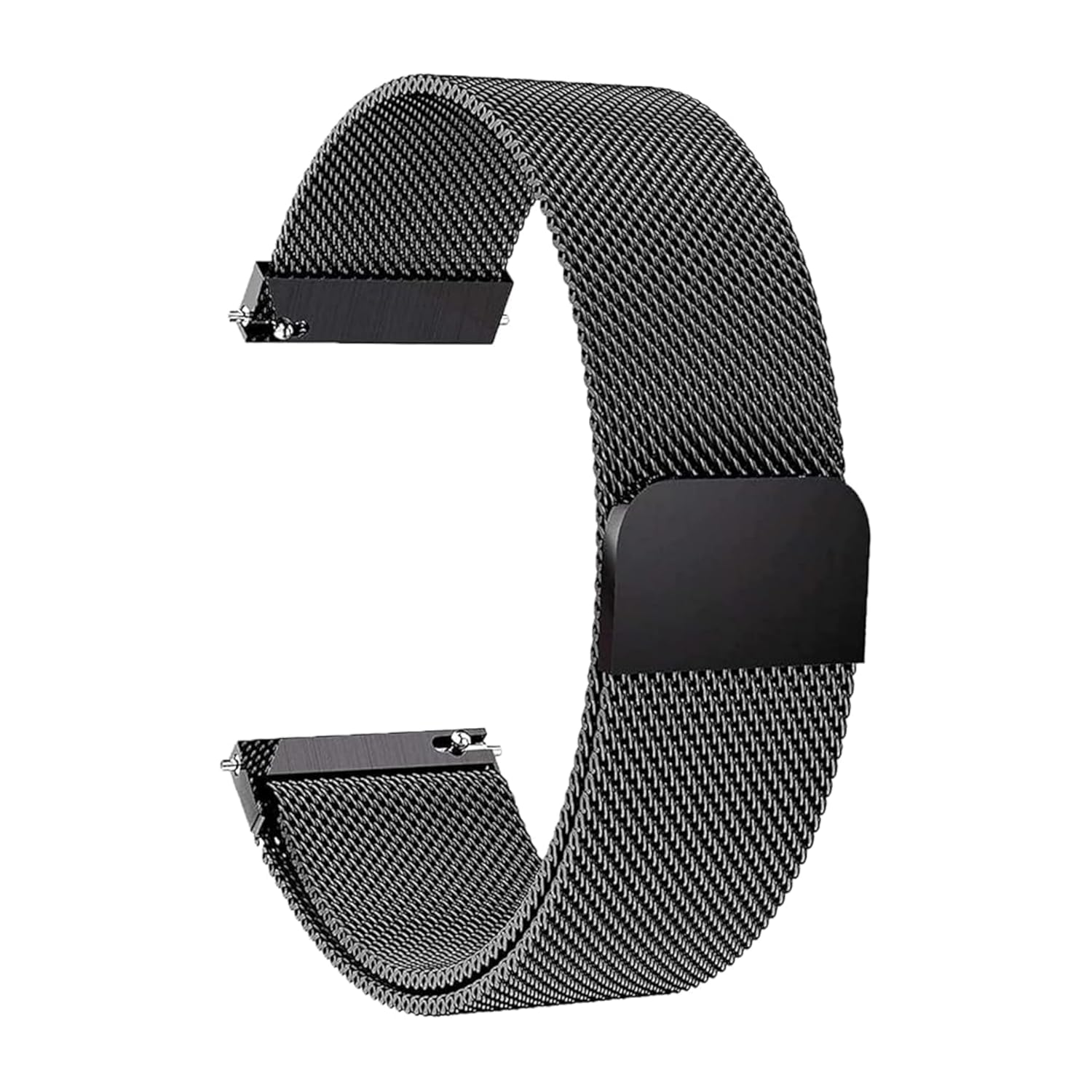 19MM Stainless Steel Chain Classic Strap for Noise Colorfit Pro 2, Boat Storm, Only Magnetic Clasp for Men & Women Smart Watch & Watches with 19mm Lugs-(Black) 19MM Stainless Steel Chain Classic Strap for Noise Colorfit Pro 2, Boat Storm, Only Magnetic Clasp for Men & Women Smart Watch & Watches with 19mm Lugs-(Black)