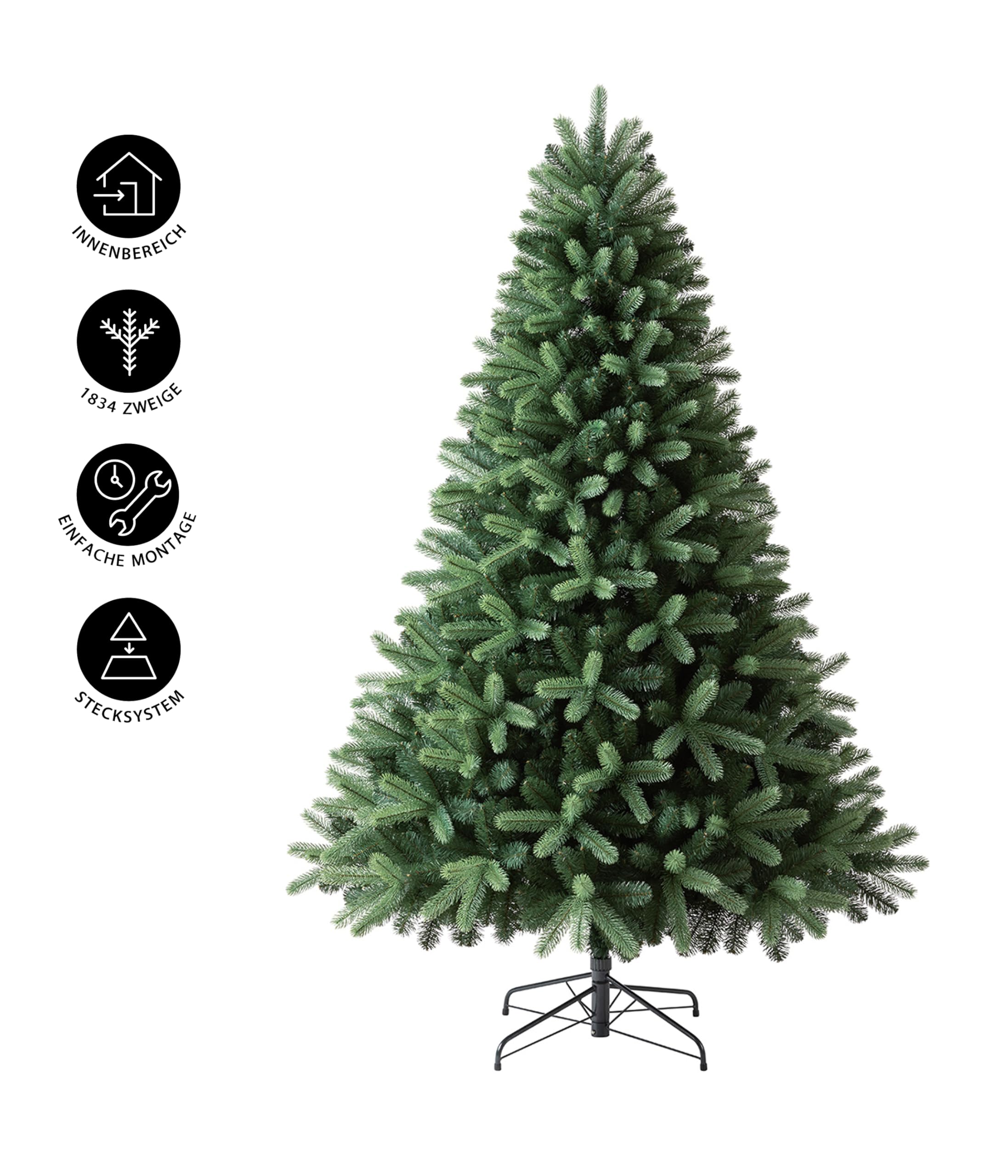 Amazon.de: Dehner Knstlicher Weihnachtsbaum Fichte Stellan, mit Stnder,  Hhe ca. 210 cm, Kunststoff, grn