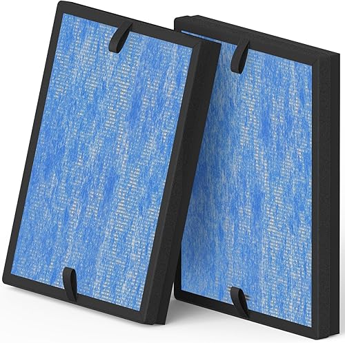 Paquete de 2 filtros de repuesto BS-14, compatibles con purificador HEPA Slevoo BS-14, filtración 3 en 1 con filtro HEPA verdadero H13, filtro de