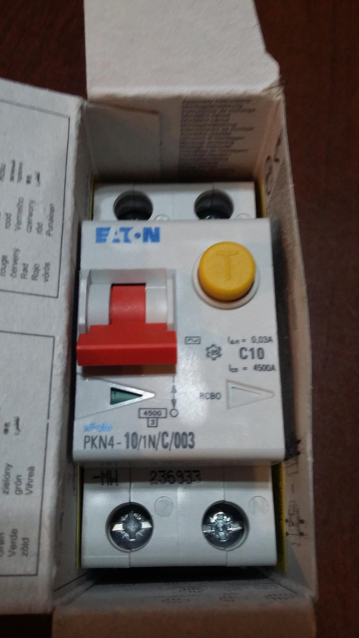 PKN4-10/1N/C/003 MTD1N 10A C 0.03 4.5KA 236933
