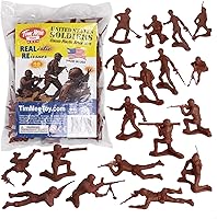 Vista 6 de TimMee Hombres del ejército de plástico - Soldados de juguete amarillos 48 piezas - Fabricado en EE. UU