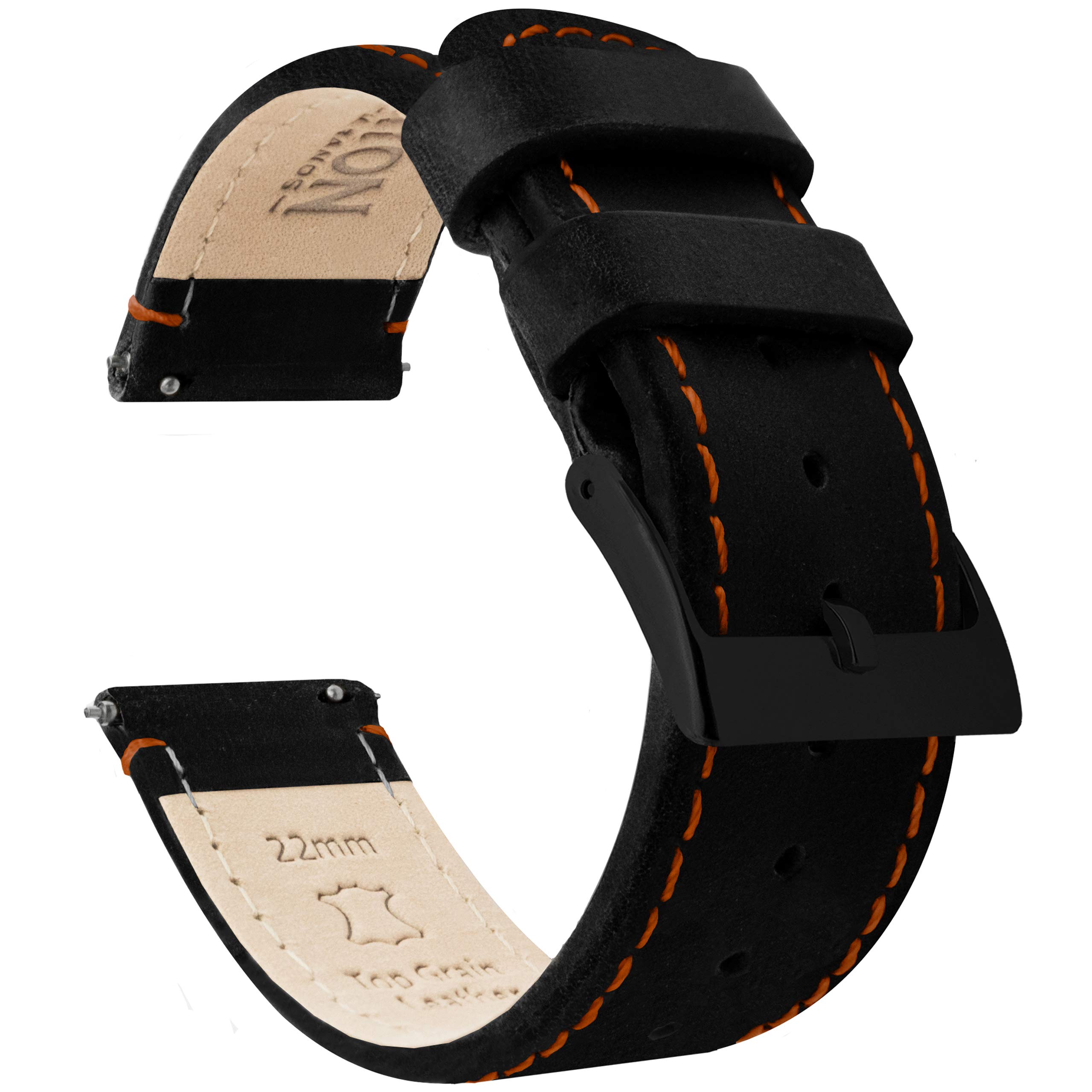 BARTON WATCH BANDS - Top Grain Leather Watch Bands Compatible with Apple Watch Models - 1, 2, 3, 4, 5, 6, 7, 8, 9, 10, SE, Ultra &amp; Ultra 2