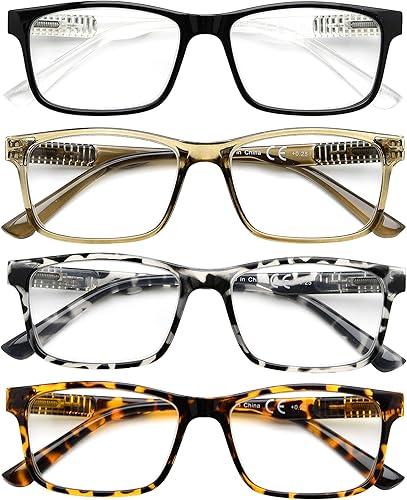 Miniatura 2 de Eyekepper Paquete de 4 lentes de lectura para mujeres y hombres, diseño de lentes de lectura +3.00