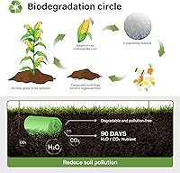 Vista 5 de Bolsas de compost, 13 galones, 50 litros, extra gruesas de 1.1 mils, bolsas de desechos de alimentos compostables con US BPI ASTM D6400 y Europe OK