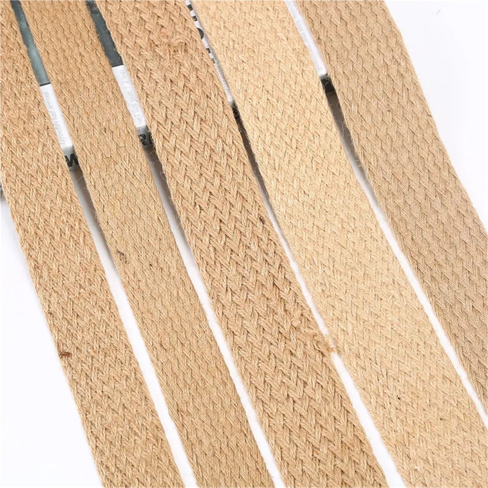 30 m x 15 mm Flache geflochtene Juteschnüre, Sackleinenband, Makramee, handgefertigt, DIY-Bastelbedarf, natürliches Hanfseil, Schnurschnur, Band for Heimdekoration Für Außenbereich