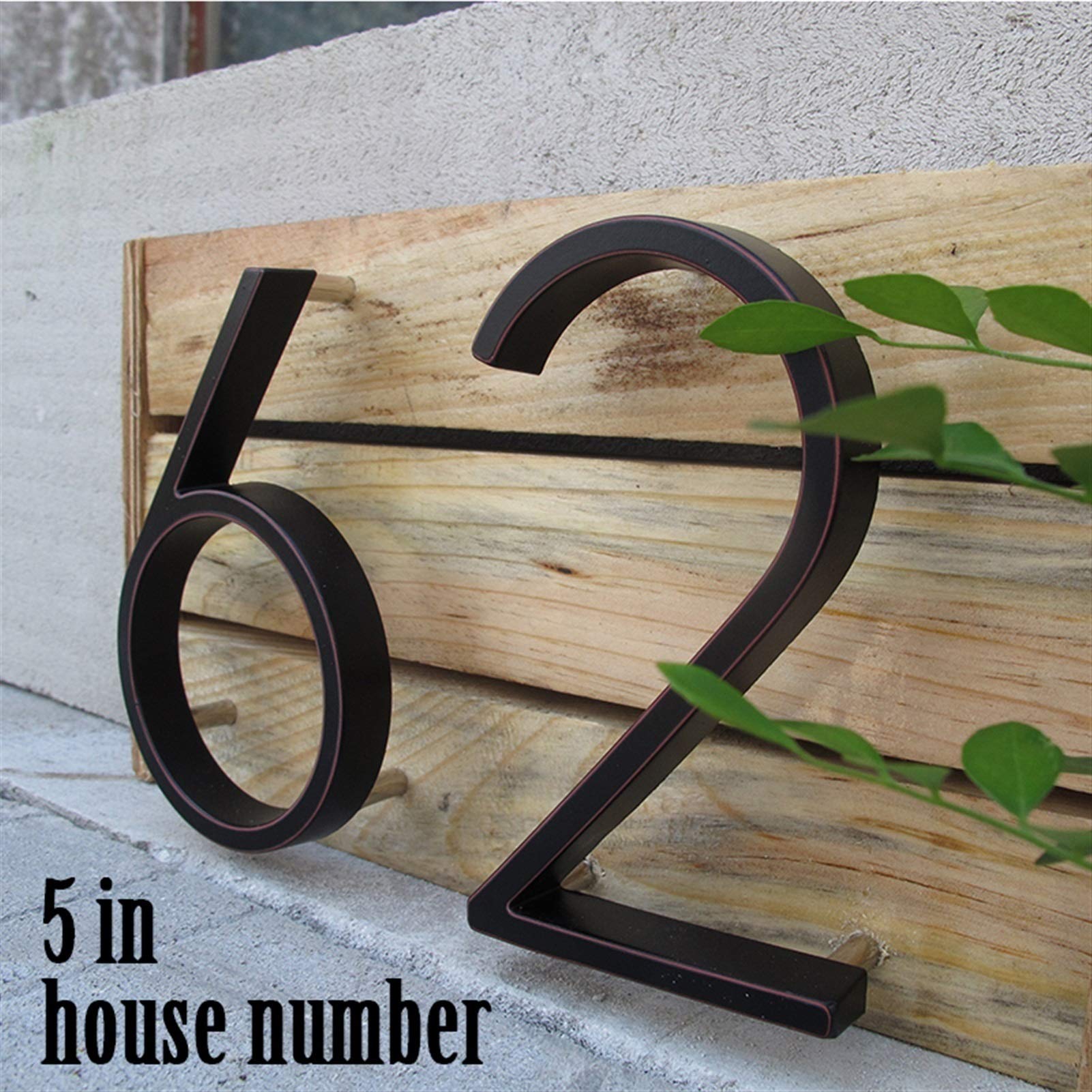 Nowoczesna tablica adresowa ze stopu cynku 0-9 Hotel Home, numer adresu dostępu do biura, podwyższony efekt 3D(VENETIAN BRONZE 9)