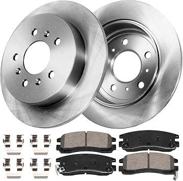 Rear Brake Kit for 06-10 Chevy Impala Monte Carlo, 08-09 Buick LaCrosse Allure Brake Rotors 2006 2007 2008 2009 2010 Ceramic Brakes Pads Replacement
