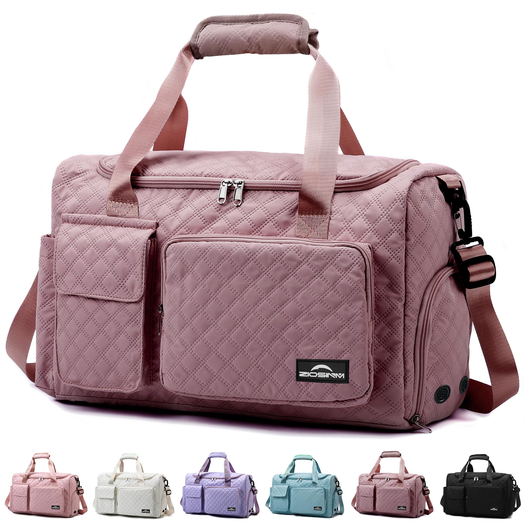 ZIOSINM Sporttasche Damen，Reisetasche mit Nassfach und Schuh