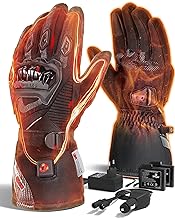 IRON JIA'S Rechargeable Thermal Gloves, Four Temperature Levels, Winter Thermal Motorcycle Gloves for Men-L