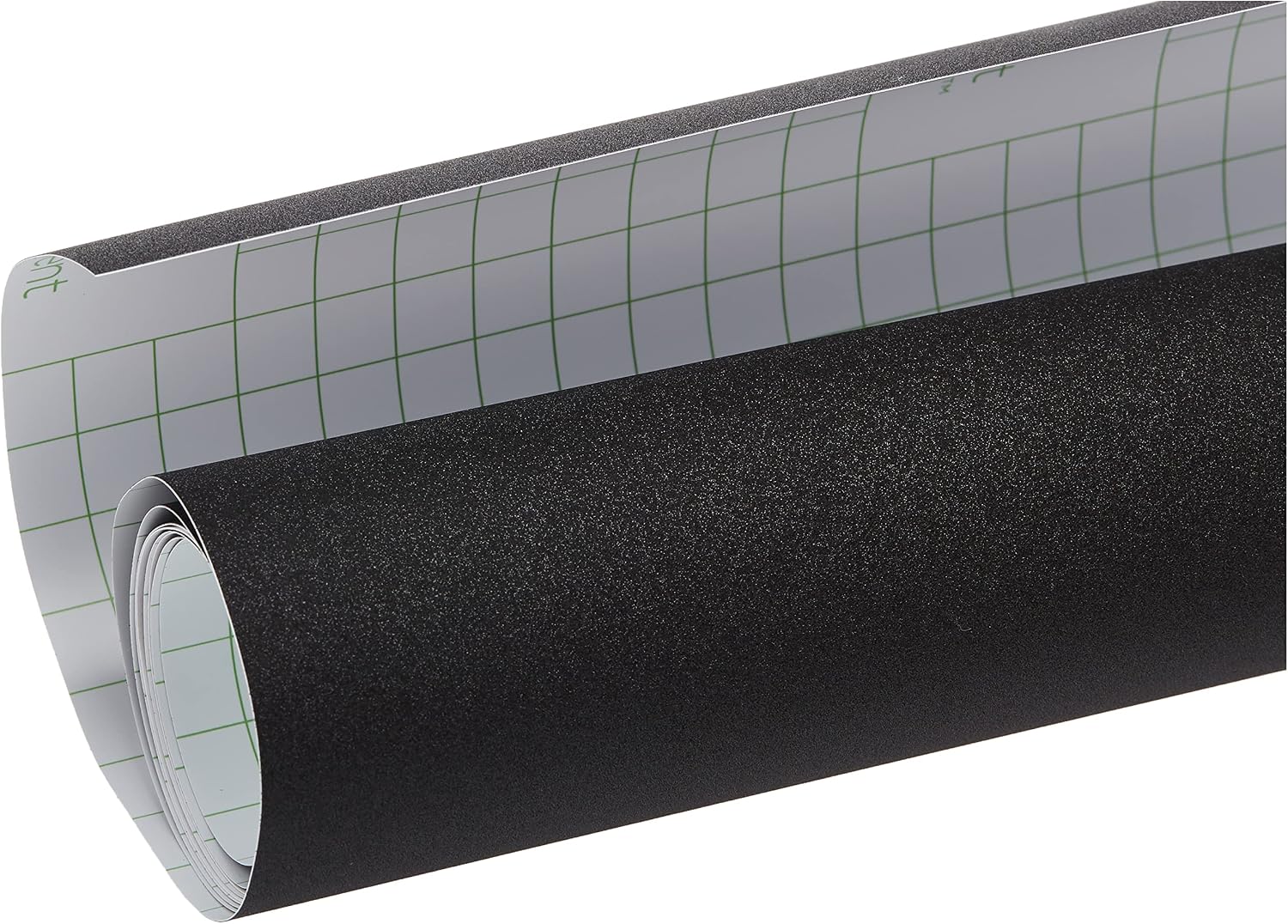 Cricut Shimmer Permanent Vinyl | Black | 1.2 m (4 ft) | Self Adhesive Vinyl Roll | for use with All Cutting Machines