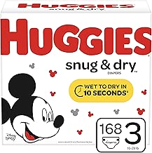 Huggies Snug & Dry Diapers, Size 3 (16-28 lb.), 168 Ct, Giant Pack (Packaging May Vary)