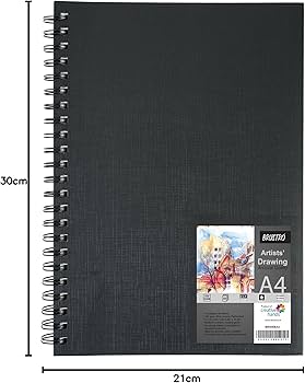 Amazon | BRUSTRO アーティスト Wiro 製本スケッチブック、a4 サイズ