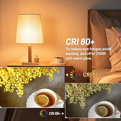 Miniatura 6 de Bombillas LED Edison transparentes E26 regulables, bombillas Edison G16.5 equivalentes a 40 W, bombillas Edison de 40 W, 760 lm 2700 K, blanco