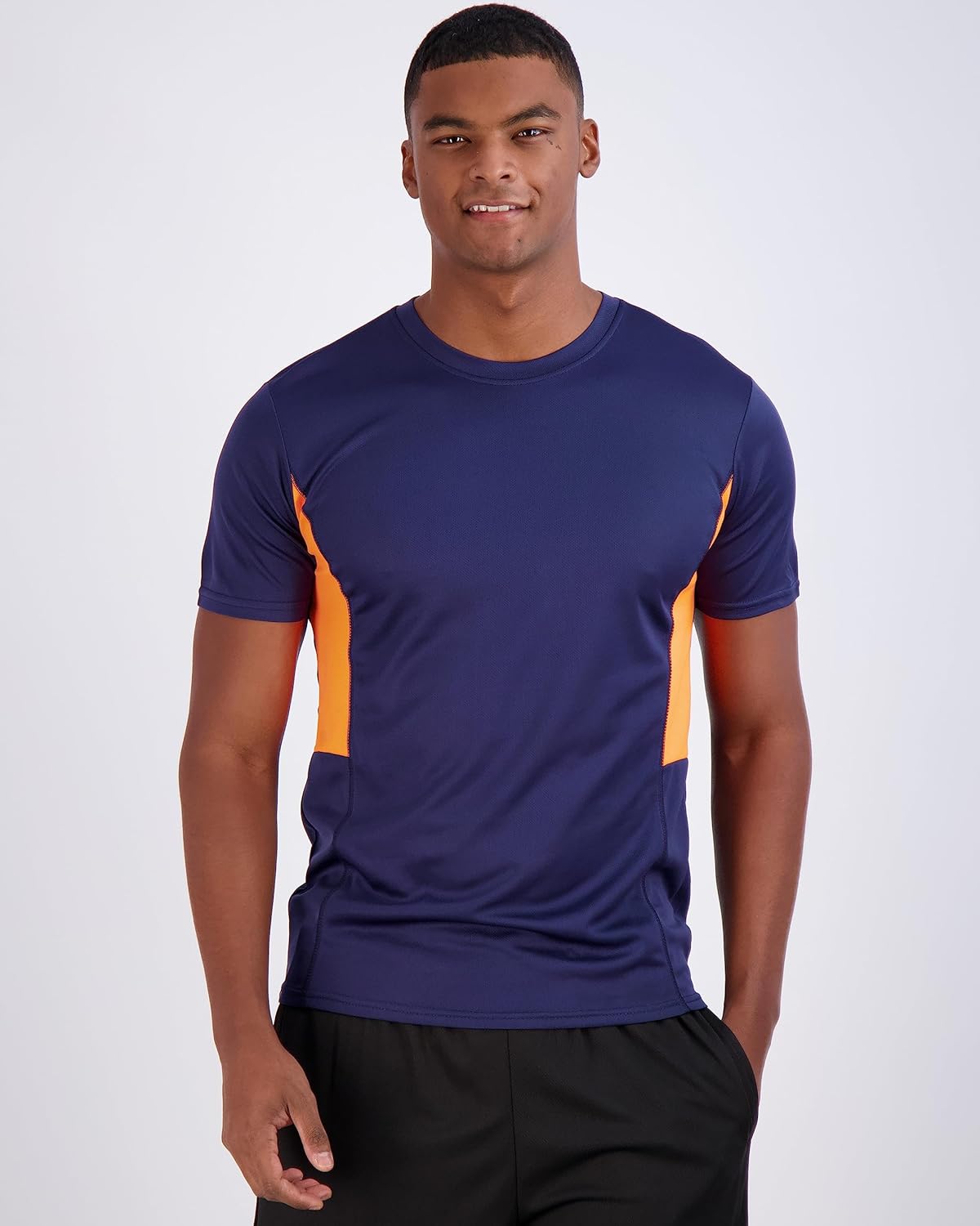 Real Essentials 5 Pack Men’s Active Quick Dry Mesh Crew Neck T Shirts | Athletic Short Sleeve Tee (Available in Big & Tall)