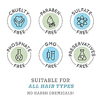 Vista 4 de Champú y acondicionador de biotina para adelgazamiento del crecimiento del cabello champú espesante para tratamiento de pérdida de cabello, natural