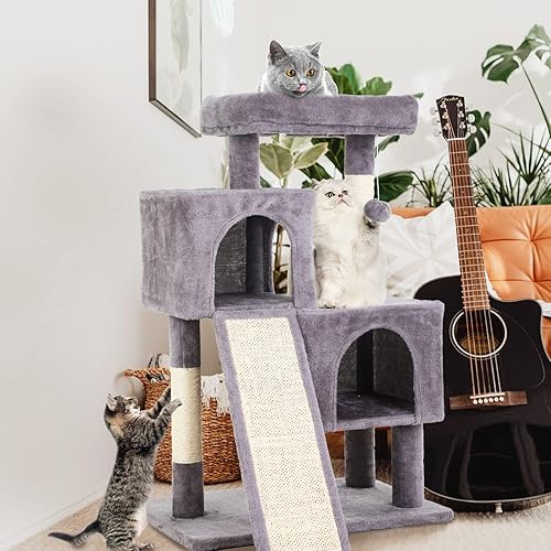 Miniatura 2 de Árbol para gatos de interior, torre para gatos de 36 pulgadas, condominio de varios niveles para gatos con sisal, tabla de rascar, bola colgante,