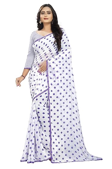 retro polka dot saree