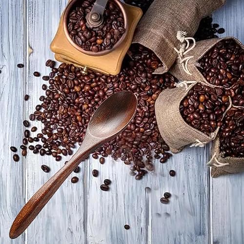 Miniatura 4 de Asanta - 6 cucharas pequeñas de madera, cuchara de miel de 5.9 pulgadas para té, mini cucharadita de madera para sales de mermelada de café,