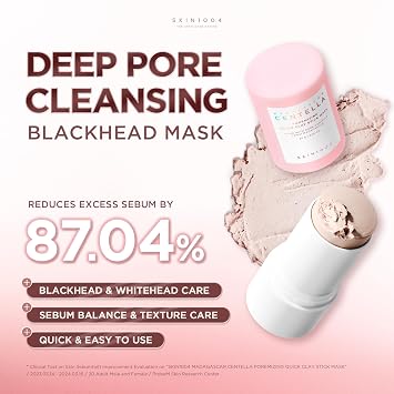 SKIN1004 [Hudson's Pick] Poremizing Quick Clay Stick Mask, Facial Clay Mask for Pores, Centella Clay Stick for Pore Minimizing, Pink Pore Mud Mask for Sebum Control, Korean Skin Care, 0.95 oz / 27g