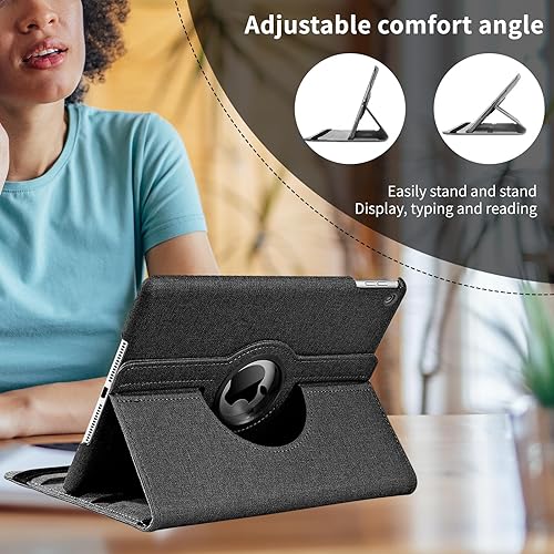 Miniatura 6 de Funda para iPad 10.2 para iPad de 9 generación 2021iPad de 8 generación 2020iPad de 7 generación 2019, con soporte giratorio de 360 grados, funda
