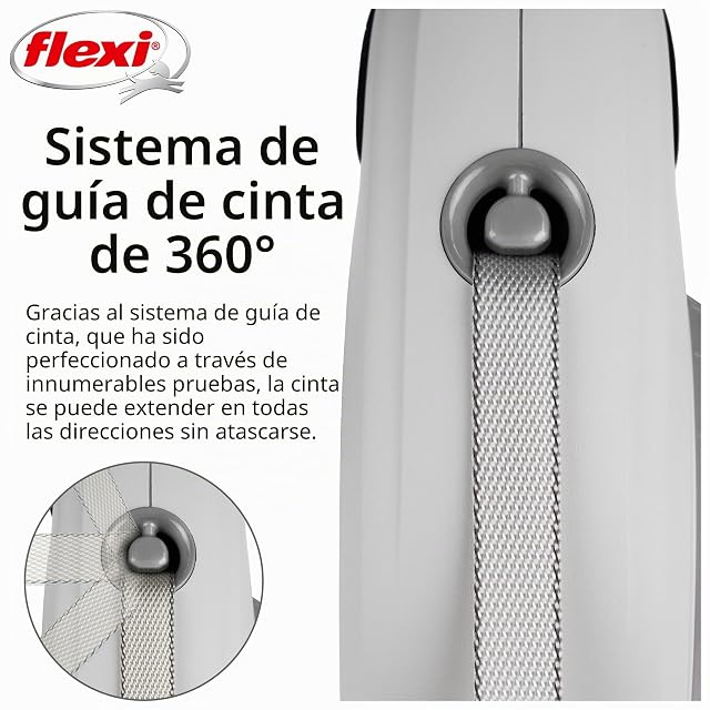 Foto 6 de 7 de Flexi® Select M Cinta 0-7 m Gris, Correa Extensible para Perros hasta máx 25 kg