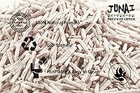 Vista 5 de JUNAI Arena para gatos de tofu, 16 paquetes (5.1 lbs x 16), arena para gatos aglutinante de café natural vegana, arena para gatos ligera y sin polvo