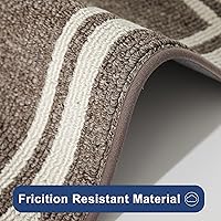 Vista 4 de COSY HOMEER Tapetes de cocina antideslizantes de polipropileno grueso para el hogar, lavable a máquina, 20 x 30/20 x 48 pulgadas, marco marrón